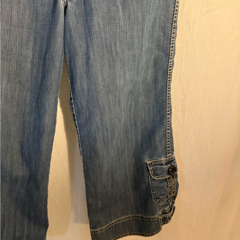 Christopher Blue Jean capris size 12. Dark‎ wash multiple pockets - Picture 3 of 11